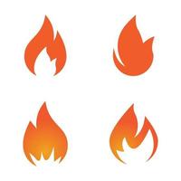 Fire flame Logo vector, Oil, gas and energy logo concept vector