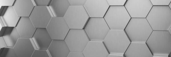 Futuristic and technological hexagonal background. 3d rendering photo