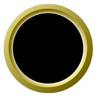 golden cool circle frame vector