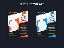 Gym and fitness brochure template vector