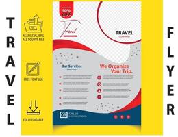 Creative Travel Flyer Template Design vector