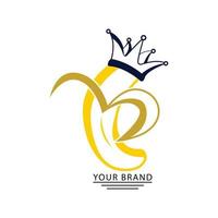 Banana logo icon illustration. illustration logo icon line style related to fruits. Simple design editable vector