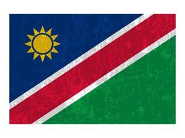 bandera de namibia, colores oficiales y proporción. ilustración vectorial vector