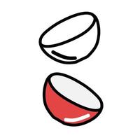 Vector icon of soup bowl