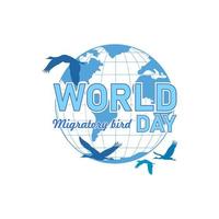 World migratory bird day banner design isolated white background vector