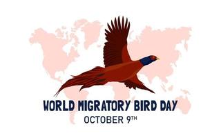 cartel del día mundial de las aves migratorias vector