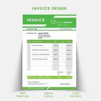 Invoice card design all about business vector