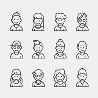 conjunto de iconos de personas vector