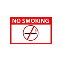 no smoking zone vector sign