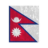 Nepal flag, official colors and proportion. Vector illustration.