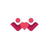 amor humano pareja moderno simple logo vector