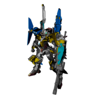 Robot with defensive combat style png