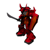 mecha avec un style de combat offensif png