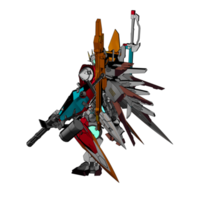 Mecha with attacking combat style png