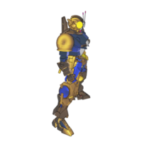 mecha con estilo de combate defensivo png