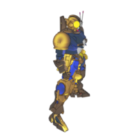 mecha con estilo de combate defensivo png