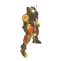 mecha con estilo de combate defensivo png