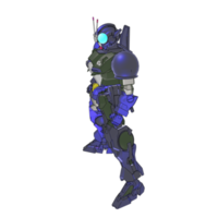 Mecha with attacking combat style png