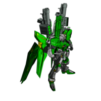 Mecha with defensive combat style png