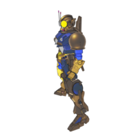 Mecha with defensive combat style png