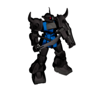 mecha avec un style de combat défensif png