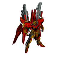 Mecha with attacking combat style png