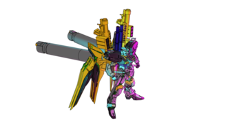 Mecha with defensive combat style png