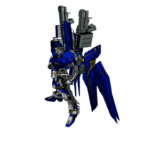 mecha avec un style de combat défensif png