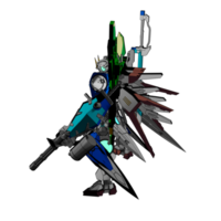 Robot with defensive combat style png