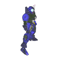 Mecha with defensive combat style png