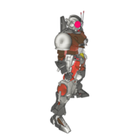 mecha con estilo de combate defensivo png