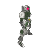 robot avec style de combat stratégique png