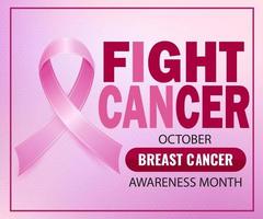 plantilla de diseño de campaña de concientización sobre el cáncer de mama vector