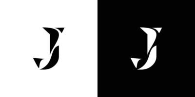 diseño moderno y fuerte del logotipo de las iniciales de la letra j vector