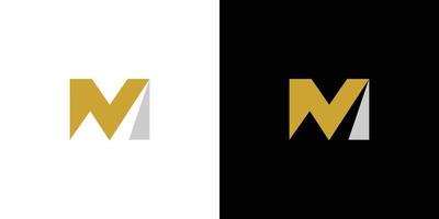 Modern and unique letter M initials abstract logo design vector