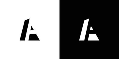 diseño de logotipo de iniciales de letra a simple y moderno vector