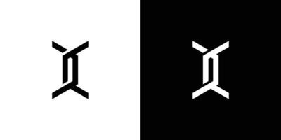 diseño moderno y sofisticado del logotipo de las iniciales de la letra x vector