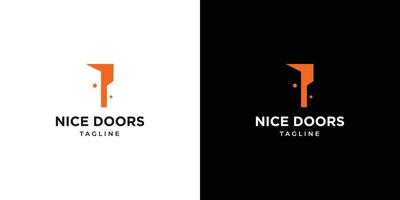 Modern and professional door company logo design vector