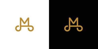 Luxury and modern letter M initials logo design 3 vector