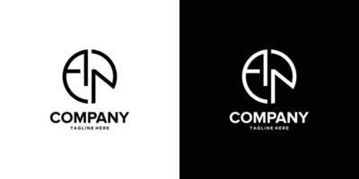 Modern and professional  letter AN initials logo design vector