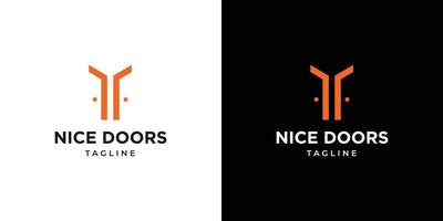 Modern and professional door company logo design 3 vector