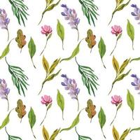 watercolor flower pattern fabric vector