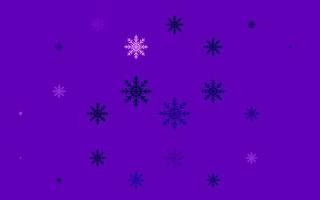 Light Purple vector cover with beautiful snowflakes.