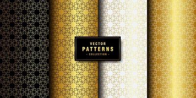 Set of luxury pattern collection vector