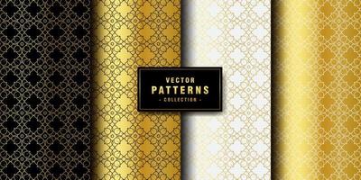 Set of luxury pattern collection vector