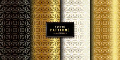 Set of luxury pattern collection vector