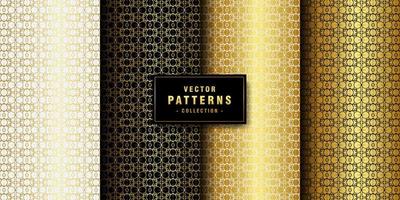 Set of luxury pattern collection vector