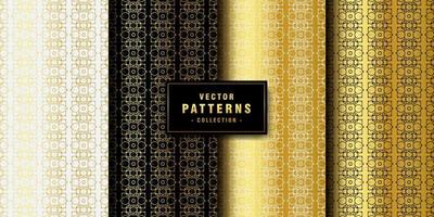 Set of luxury pattern collection vector