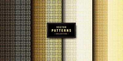 Set of luxury pattern collection vector