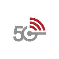 Ilustración de vector de logotipo de red 5g